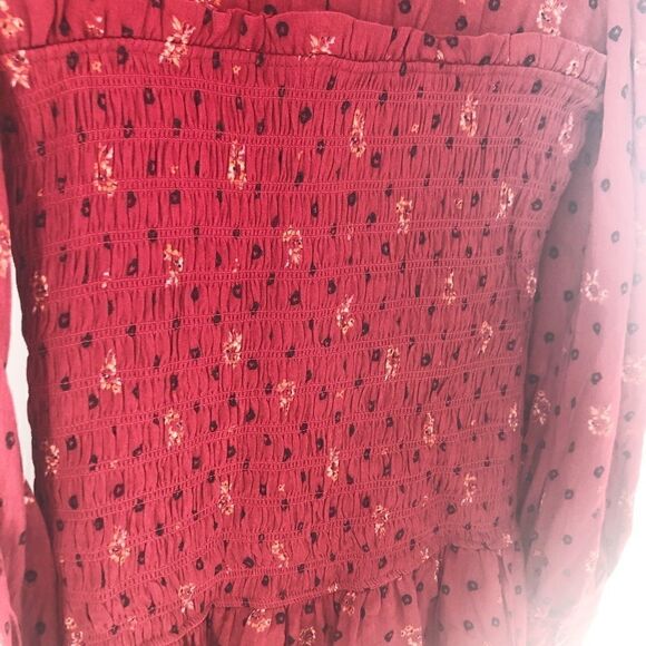 NWT Free People drop waist ruby cosmo puff sleeve dress - Picture 8 of 13